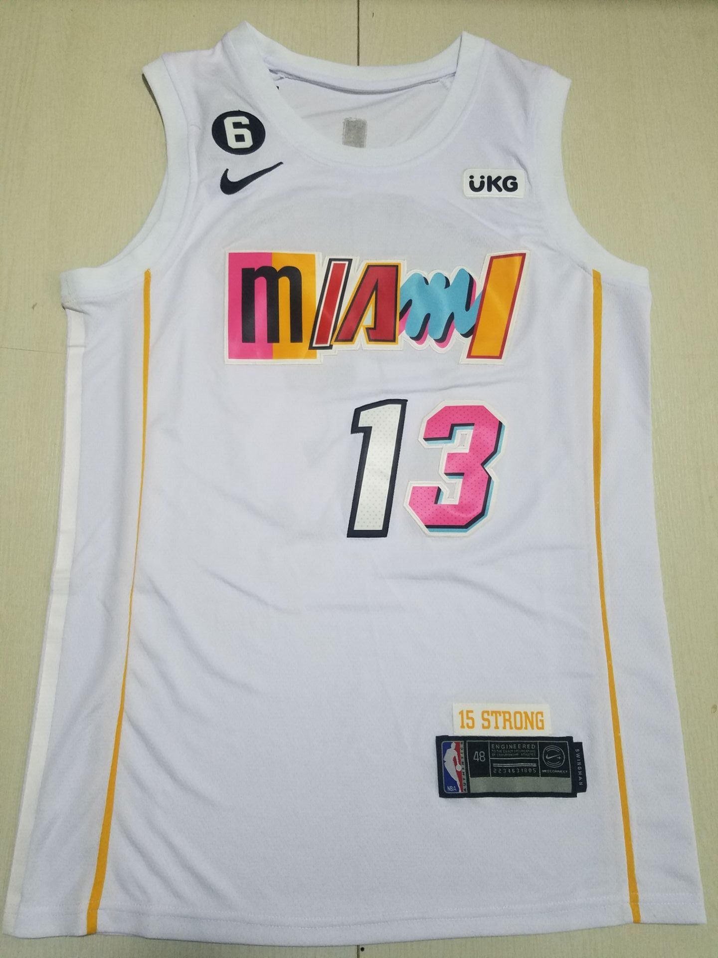 Men Miami Heat 13 Adebayo White City Edition 2022 Nike NBA Jersey